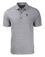 Portland State Vikings College Vault Cutter & Buck Forge Eco Heather Stripe Stretch Recycled Mens Big & Tall Polo BLH_MANN_HG 