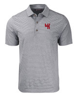 Western Kentucky Hilltoppers College Vault Cutter & Buck Forge Eco Heather Stripe Stretch Recycled Mens Big & Tall Polo BLH_MANN_HG 