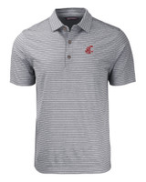 Washington State Cougars Cutter & Buck Forge Eco Heather Stripe Stretch Recycled Mens Polo BLH_MANN_HG 1