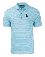 Ole Miss Rebels Cutter & Buck Forge Eco Heather Stripe Stretch Recycled Mens Polo ALH_MANN_HG 