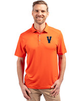 Virginia Hoos College Vault Cutter & Buck Forge Eco Stretch Recycled Mens Big & Tall Polo College Orange Front