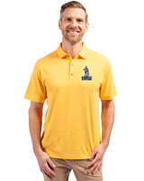 Northern Arizona Lumberjacks College Vault Cutter & Buck Forge Eco Stretch Recycled Mens Polo College Gold Heather Front