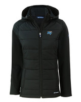 Middle Tennessee Blue Raiders Cutter & Buck Evoke Hybrid Eco Softshell Recycled Full Zip Womens Hooded Jacket BL_MANN_HG 1