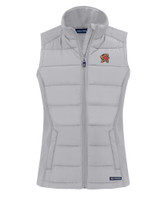 Maryland Terrapins Cutter & Buck Evoke Hybrid Eco Softshell Recycled Womens Full Zip Vest CNC_MANN_HG 1