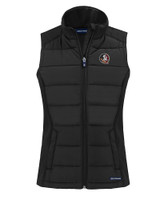 Florida State Seminoles Cutter & Buck Evoke Hybrid Softshell Recycled Womens Full Zip Vest BL_MANN_HG 