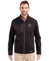 South Carolina Gamecocks Cutter & Buck Evoke Softshell Recycled Full Zip Mens Jacket Black Front