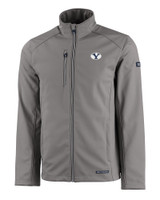 Brigham Young Cougars Ӱֱ; Buck Evoke Eco Softshell Recycled Full Zip Mens Jacket EG_MANN_HG 1