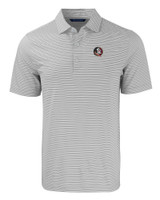 Florida State Seminoles Cutter & Buck Forge Eco Double Stripe Stretch Recycled Mens Polo POLWH_MANN_HG 1