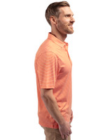 Texas Rio Grande Valley Vaqueros Cutter & Buck Forge Eco Double Stripe Stretch Recycled Mens Polo College Orange/White Side