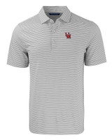 Ole Miss Rebels College Vault Cutter & Buck Forge Eco Double Stripe Stretch Recycled Mens Polo POLWH_MANN_HG 