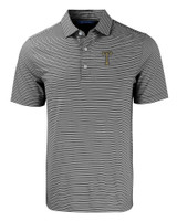 GA Tech Yellow Jackets College Vault Cutter & Buck Forge Eco Double Stripe Stretch Recycled Mens Polo BLWH_MANN_HG 1