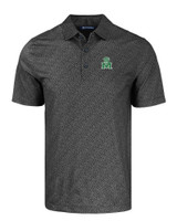 Marshall Thundering Herd College Vault Cutter & Buck Pike Eco Pebble Print Stretch Recycled Mens Polo BL_MANN_HG 1