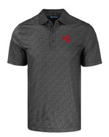 Western Kentucky Hilltoppers College Vault Cutter & Buck Pike Eco Pebble Print Stretch Recycled Mens Polo BL_MANN_HG 