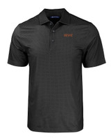 UOP Tigers Cutter & Buck Pike Eco Tonal Geo Print Stretch Recycled Mens Big & Tall Polo BL_MANN_HG 