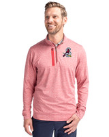 Springfield Cardinals Cutter & Buck Stealth Heathered Quarter Zip Mens Pullover Cardinal Red Front