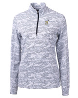 Navy Midshipmen Cutter & Buck Traverse Stretch Eco Camo Print Quarter Zip Womens Pullover CC_MANN_HG 