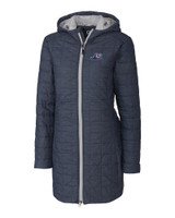 West Michigan Whitecaps Cutter & Buck Rainier PrimaLoft®  Womens Eco Insulated Hooded Long Coat ANM_MANN_HG 1