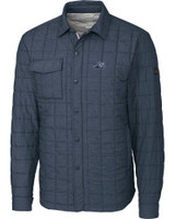 West Michigan Whitecaps Cutter & Buck Rainier PrimaLoft® Mens Big and Tall Eco Insulated Quilted Shirt Jacket ANM_MANN_HG 1
