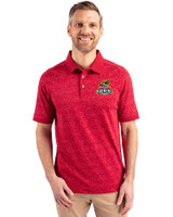 Toledo Mud Hens Cutter & Buck Advantage Tri-Blend Space Dye Mens Polo Dark Cardinal Red Front