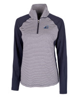 West Michigan Whitecaps Cutter & Buck Forge Tonal Stripe Stretch Half Zip Womens Top LYN_MANN_HG 1