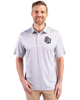 San Antonio Missions Cutter & Buck Pike Constellation Print Stretch Mens Polo Polished Medium Gray Front