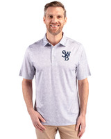Scranton/Wilkes-Barre RailRiders Cutter & Buck Pike Constellation Print Stretch Mens Polo Polished Medium Gray Front