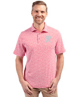 Tacoma Rainiers Cutter & Buck Virtue Recycled Botanical Print Featherlight Pique Mens  Polo Red Front