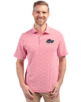 Rocket City Trash Pandas Cutter & Buck Virtue Eco Pique Botanical Print Recycled Mens Polo Red Front