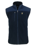 Navy Midshipmen Cutter & Buck Cascade Eco Sherpa Mens Big and Tall Fleece Vest NVBU_MANN_HG 