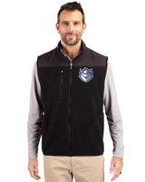 Saint Louis Billikens Cutter & Buck Cascade Eco Sherpa Mens Big and Tall Fleece Vest Black Front