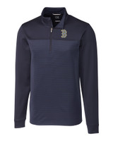 Boston Red Sox City Connect Cutter & Buck Traverse Stripe Stretch Quarter Zip Mens Pullover LYN_MANN_HG 1