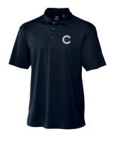 Chicago Cubs City Connect Cutter & Buck CB Drytec Genre Textured Solid Mens Big and Tall Polo NVBU_MANN_HG 1