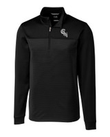 Chicago White Sox City Connect Cutter & Buck Traverse Stripe Stretch Quarter Zip Mens Big and Tall Pullover BL_MANN_HG 1