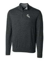 Chicago White Sox City Connect Cutter & Buck Lakemont Tri-Blend Mens Big and Tall Quarter Zip Pullover Sweater CCH_MANN_HG 1