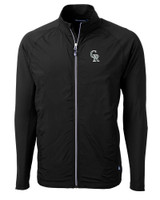 Colorado Rockies City Connect Cutter & Buck Adapt Eco Knit Hybrid Recycled Mens Big & Tall Full Zip Jacket BL_MANN_HG 1