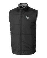 Colorado Rockies City Connect Cutter & Buck Stealth Hybrid Quilted Mens Windbreaker Vest BL_MANN_HG 1