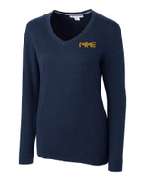 Milwaukee Brewers City Connect Cutter & Buck Lakemont Tri-Blend Womens V-Neck Pullover Sweater LYN_MANN_HG 1