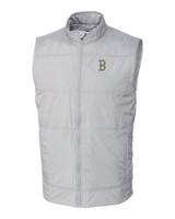 Boston Red Sox City Connect Cutter & Buck Stealth Hybrid Quilted Mens Big and Tall Windbreaker Vest POL_MANN_HG 1