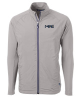 Milwaukee Brewers City Connect Cutter & Buck Adapt Eco Knit Hybrid Recycled Mens Full Zip Jacket POL_MANN_HG 1