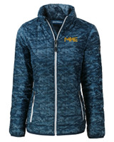 Milwaukee Brewers City Connect Cutter & Buck Rainier PrimaLoft® Womens Eco Insulated Full Zip Printed Puffer Jacket DN_MANN_HG 1