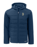 Boston Red Sox City Connect Cutter & Buck Evoke Hybrid Eco Softshell Recycled Full Zip Mens Hooded Jacket NVBU_MANN_HG 1