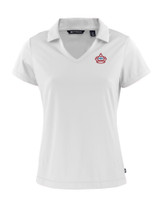 Miami Marlins City Connect Cutter & Buck Daybreak Eco Recycled Womens V-neck Polo WH_MANN_HG 1