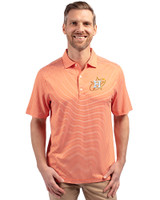 Houston Astros City Connect Cutter & Buck Forge Eco Double Stripe Stretch Recycled Mens Polo College Orange/White Front