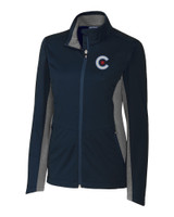 Chicago Cubs City Connect Cutter & Buck Navigate Softshell Womens Full Zip Jacket LYN_MANN_HG 1