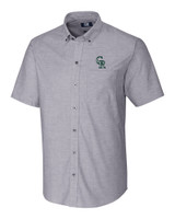 Colorado Rockies City Connect Cutter & Buck Stretch Oxford Mens Short Sleeve Dress Shirt CC_MANN_HG 1