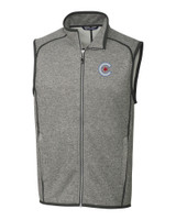 Chicago Cubs City Connect Cutter & Buck Mainsail Sweater-Knit Mens Big and Tall Full Zip Vest POH_MANN_HG 1
