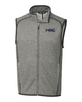 Milwaukee Brewers City Connect Cutter & Buck Mainsail Sweater-Knit Mens Big and Tall Full Zip Vest POH_MANN_HG 1