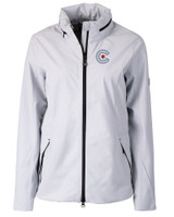 Chicago Cubs City Connect Cutter & Buck Vapor Water Repellent Stretch Womens Full Zip Rain Jacket CNC_MANN_HG 1