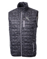 Chicago White Sox City Connect Cutter & Buck Rainier PrimaLoft® Mens Eco Insulated Full Zip Printed Puffer Vest BL_MANN_HG 1