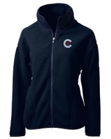 Chicago Cubs City Connect Cutter & Buck Cascade Eco Sherpa Womens Fleece Jacket NVBU_MANN_HG 1